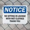 Signmission No Sitting In Lounge With Wet Clothes Thank You, 14 in W x Rectangle, Plastic OS-2PACK-NS-P-1014-L-14794 - alternate 7